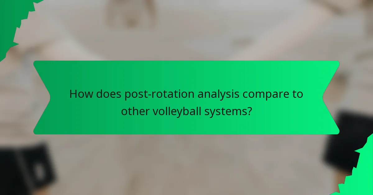 How does post-rotation analysis compare to other volleyball systems?